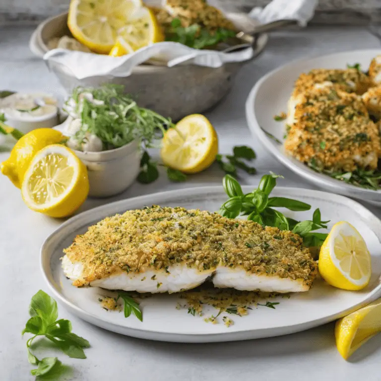 Lemon and Herb Crusted Grouper Recipe | RecipeLabs